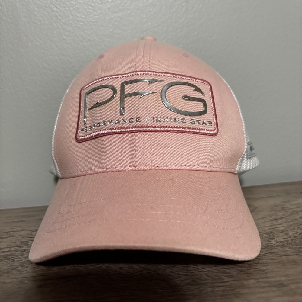Columbia PFG Performance Fishing Gear Hat Cap Trucker Mesh Youth O/S Pink